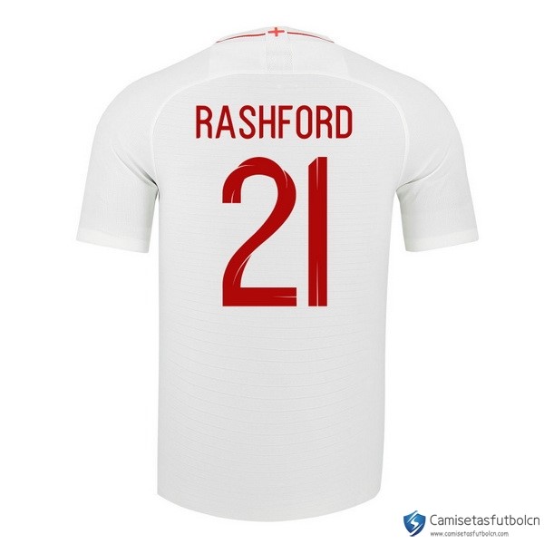 Camiseta Seleccion Inglaterra Primera equipo Rashford 2018 Blanco